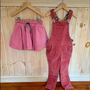 Mini Boden pink corduroy skirt and dress